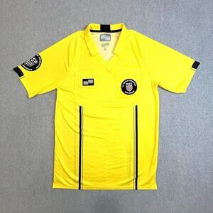 Official Sports US Soccer Referee Program Yellow Short Sleeve Jersey Shirt M